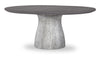 Terra Luna 60-inch Round Pedestal Table — White Cloud & Nightfall