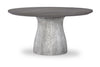 Terra Luna 60-inch Round Pedestal Table — White Cloud & Nightfall