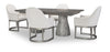 Terra Luna 44-inch Rectangle Double Pedestal Table — White Cloud & Nightfall