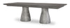Terra Luna 44-inch Rectangle Double Pedestal Table — White Cloud & Nightfall