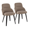 York - Upholstered Chair (Set of 2) - Black Wood Legs
