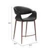 Limay Counter Stool Black & Walnut