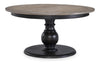 Halifax 60-inch Round Table — Flax and Java