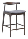 Tuzka Counter Stool Gray & Espresso — Set of 2