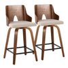 Ariana - 24" Fixed-Height Counter Stool (Set of 2) - Dark Brown