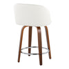 Fran - 34" Fixed-Height Counter Stool (Set of 2) - Walnut Wood