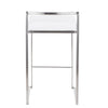 Fuji - Counter Stool Steel With Cushion - Stainless Steel