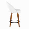 Renee - Upholstered Fixed-Height Barstool (Set of 2) - Walnut Wood Base