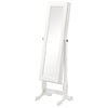 Batista - Cheval Mirror With Jewelry Storage - White