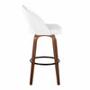 Renee - Upholstered Fixed-Height Barstool (Set of 2) - Walnut Wood Base