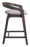 Troy Counter Stool Dove Gray & Espresso — Set of 2