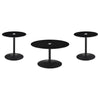 Ganso - Round Glass Top Coffee And End Table Set