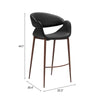 Limay Barstool Black & Walnut