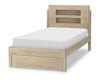 District Panel Bed Weathered Oak Finish — Twin / Weathered Oak