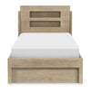 District Panel Bed Weathered Oak Finish — Twin / Weathered Oak