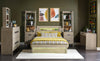 District Panel Bed Weathered Oak Finish — Full / Weathered Oak