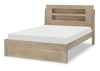 District Panel Bed Weathered Oak Finish — Full / Weathered Oak