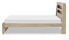District Panel Bed Weathered Oak Finish — Full / Weathered Oak