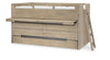 District Captains Bed Weathered Oak Finish — Twin / Weathered Oak