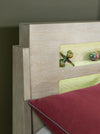 District Panel Bed Weathered Oak Finish — Twin / Weathered Oak