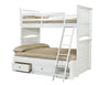 Madison Bunk Bed — Twin / Full / Natural White Painted Finish