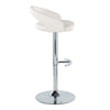 Grotto - Upholstered Adjustable Barstool - Chrome Metal Base
