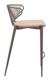 Silues Counter Stool Taupe & Brown — Set of 2