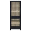 Denison - 67" 2-Door Media Tower Storage Cabinet - Black