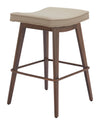Divat Counter Stool Beige & Walnut — Set of 2