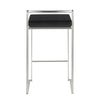 Fuji - Counter Stool Steel With Cushion - Stainless Steel