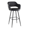 Margarite - 30" Fixed-Height Barstool - Black Metal (Set of 2)