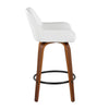 Daniella - 26" Fixed-Height Counter Stool (Set of 2) - White And Black