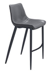Magnus Barstool Dark Gray & Black — Set of 2