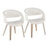 Curvo - Upholstered Chair (Set of 2) - Whitewashed Wood Legs