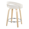 Grotto - 30.5" Upholstered Fixed-Height Counter Stool (Set of 2) - Natural Wood Base
