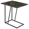 Carly - Expandable Engineered Wood C-Shaped Side Table