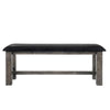Nathan - Bench With PU Padded Seat - Gray Oak