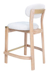 Rilou Counter Stool White & Natural — Set of 2