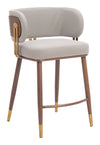 Brew Counter Stool Beige & Walnut