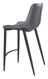 Magnus Counter Stool Dark Gray & Black — Set of 2