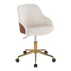 Bacci - Office Chair - Gold Metal Base