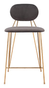 Georges Counter Stool Gray & Gold — Set of 2