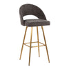 Renee - Upholstered Fixed-Height Barstool (Set of 2) - Gold Base