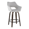 Mustang - 26" Fixed-Height Counter Stool With Swivel - Walnut Glazed Wood (Set of 2)