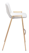 Desi Barstool White & Gold — Set of 2