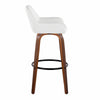 Daniella - 30" Fixed-Height Barstool (Set of 2) - White And Dark Brown