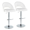 Renee - Adjustable Barstool (Set of 2) - Chrome Base