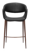 Limay Counter Stool Black & Walnut
