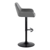 Daniella - Adjustable Barstool With Swivel - Black Metal (Set of 2)