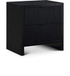 Fairfax 26 inch Solid Wood And Oak Veneer Nightstand — Black